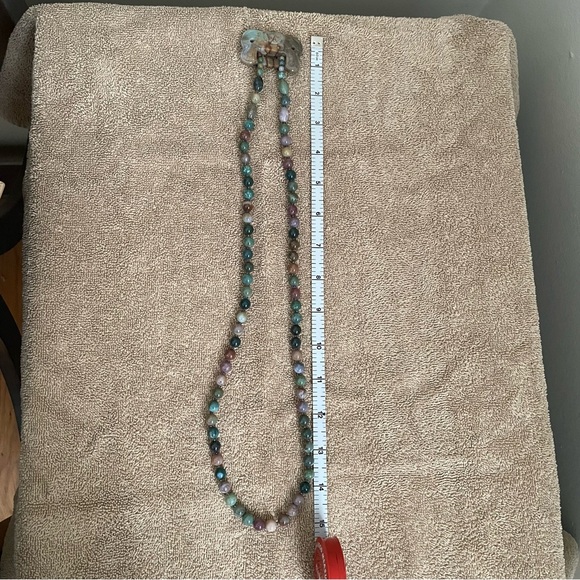 Multicolor Beaded Necklace with Elephant Pendant - Picture 4 of 4